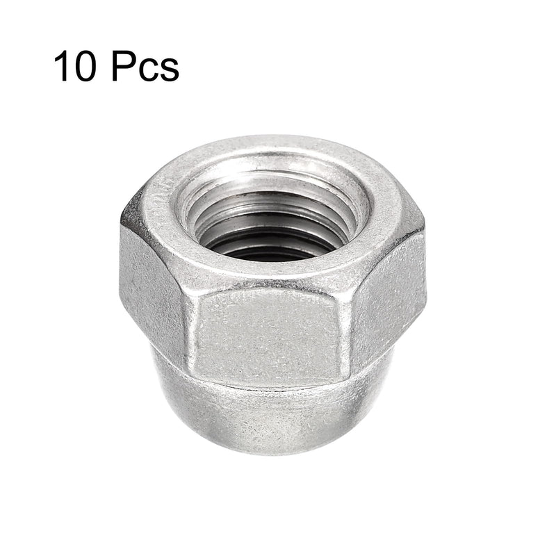 [Australia - AusPower] - uxcell 5/8-11 Acorn Cap Nuts,10pcs - 304 Stainless Steel Hardware Nuts, Acorn Hex Cap Dome Head Nuts for Fasteners (Silver) 10 