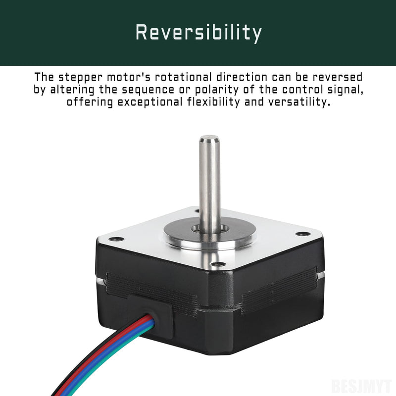 Nema 17 Stepper Motor 5PCS High Torque (145mNm/20.53oz.in) Bipolar 20.5MM Body Length 1A/3.5V 1.8 Deg 2 Phase for 3D Printer with 1m Cable and Connector