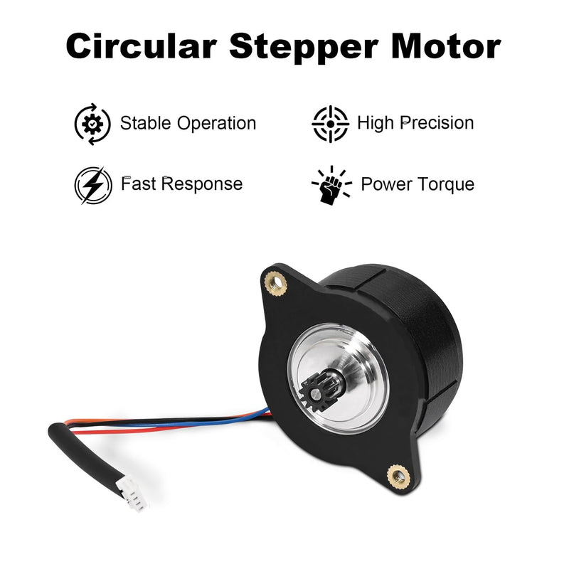 Creality K1C Extruder Motor, Upgrade Low Noise Extrusion Circular Stepper Motor 0.8A 12 Tooth Gear Stepping Motor for Creality K1 Max/K1/K1C/ Ender 3 V3/Ender 3 V3 Plus /K1 SE 3D Printer