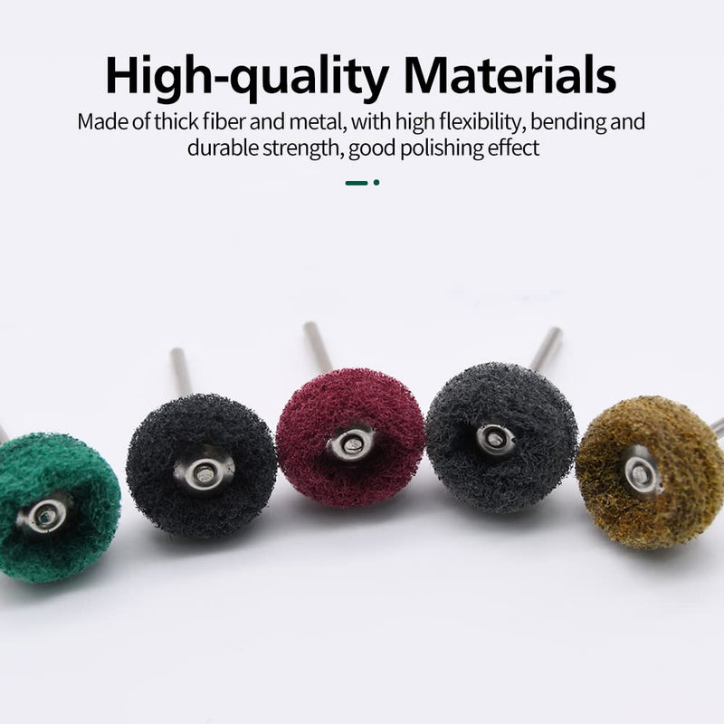 [Australia - AusPower] - 50/100/200pcs Abrasive Wheel, 1" Buffing Polishing Wheels, Metal Polishing Compound for Rotary Tools-1/8"(3mm) Shank, 120 Grit, 180 Grit, 320 Grit, 400 Grit, 600 Grit?50pcs) 50pcs Abrasive Wheel 