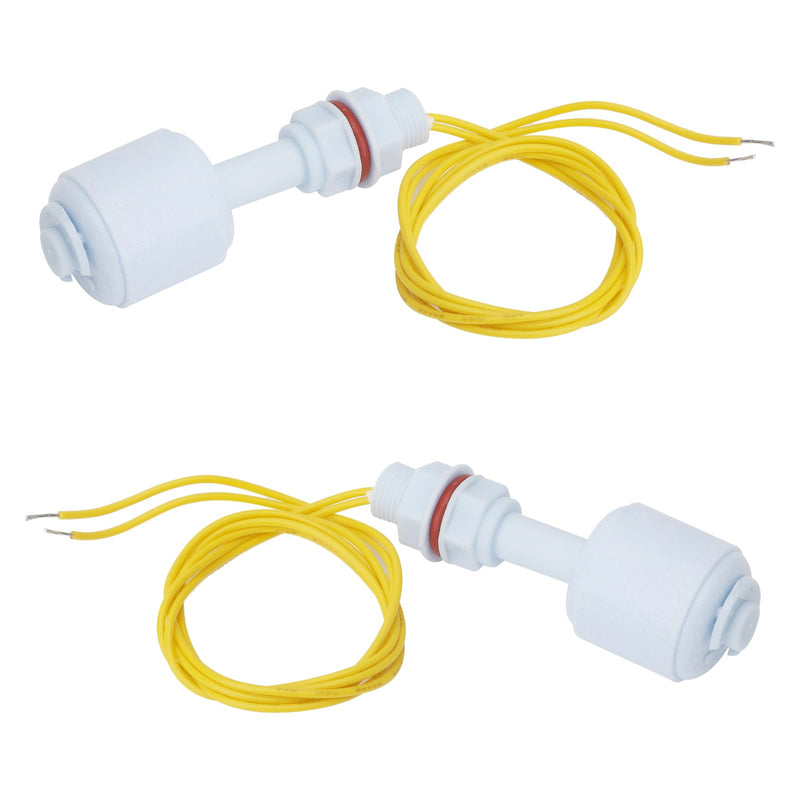 Pack of 4 Float Switch Liquid Sensor Level Switch for Water Level Control PP Float Switch Horizontal & Vertical Automatic Level Sensor for Aquarium Water Tank Hydroponics Pool