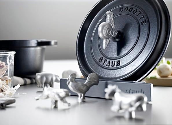 Staub Pig Cocotte Knob Silver 6.7 x 2.5 x 4.5 cm Single