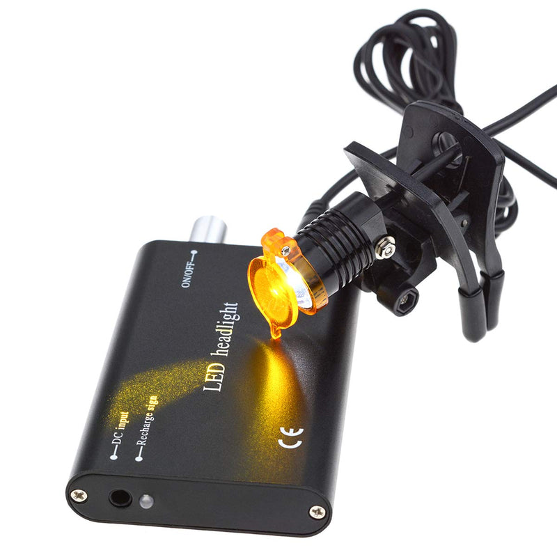 [Australia - AusPower] - Plastic Clip Headlamp for Binocular Loupe with Bag (Black? 