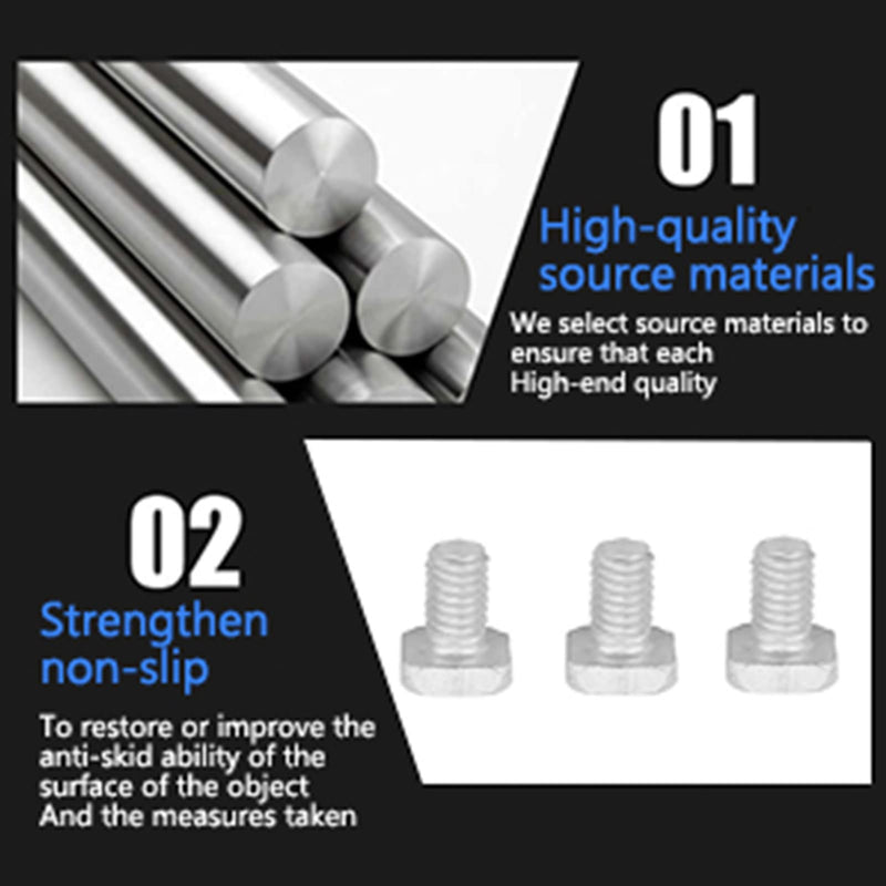 [Australia - AusPower] - Liineparalle 50Pcs Aluminium M6X12 Bolts+ 50Pcs M6 Nuts, Nut & Bolt Tool Assortment Sets for Outdoor Plant Gardening Greenhouse 