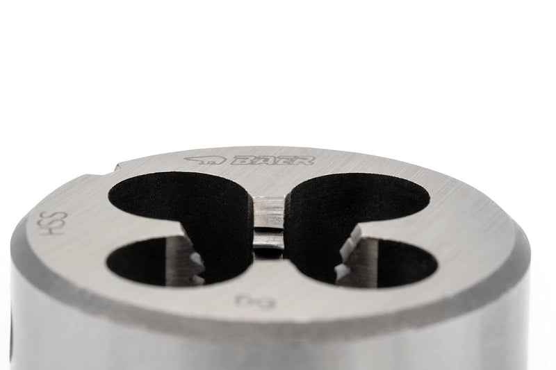 BAER M6 HSS Die - M 6 x 1.0 - Thread Die Metric Standard Thread - Male Thread Cutter Made of High Alloy Tool Steel - Metric Male Thread Die