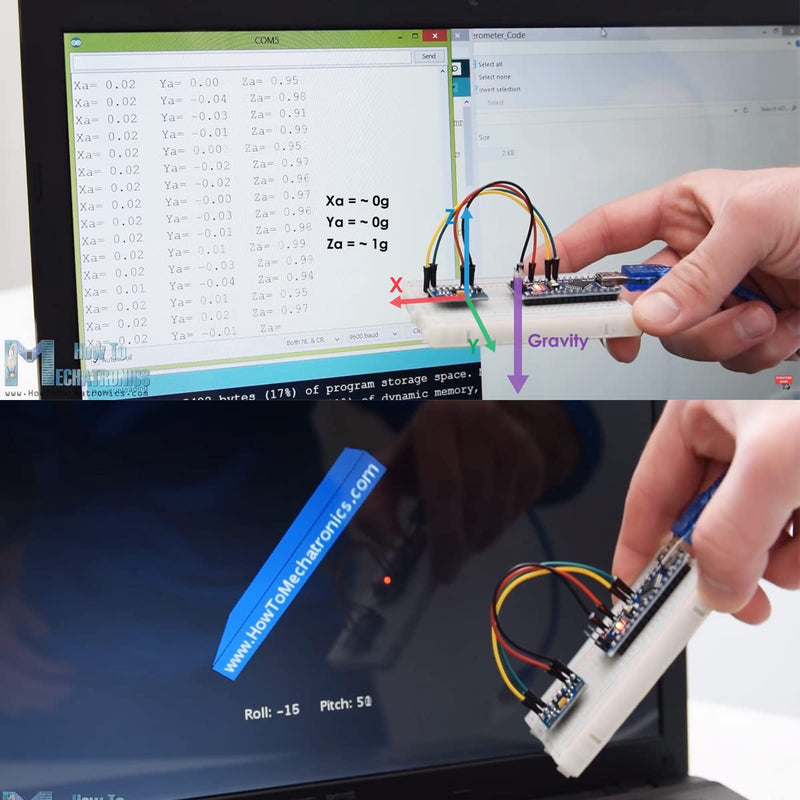 [Australia - AusPower] - Youmile 2pcs GY-291 ADXL345 IIC/SPI Digital 3-Axis Digital Acceleration Tilt Module with Pinheader DuPont Cable for Arduino 
