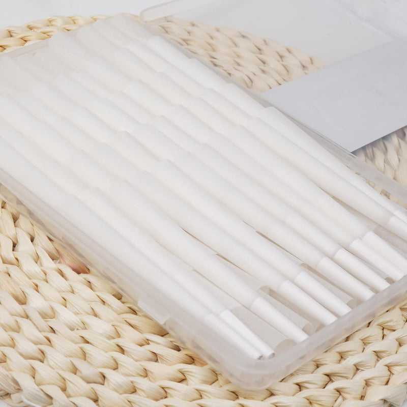 [Australia - AusPower] - YiTenn Pack of 110 108 mm King Size Conical Pre-Twisted Sleeves, Pre-Twisted Joint Tubes Cones, Conical Tubes with Filter, with Plastic Putter (White) White 