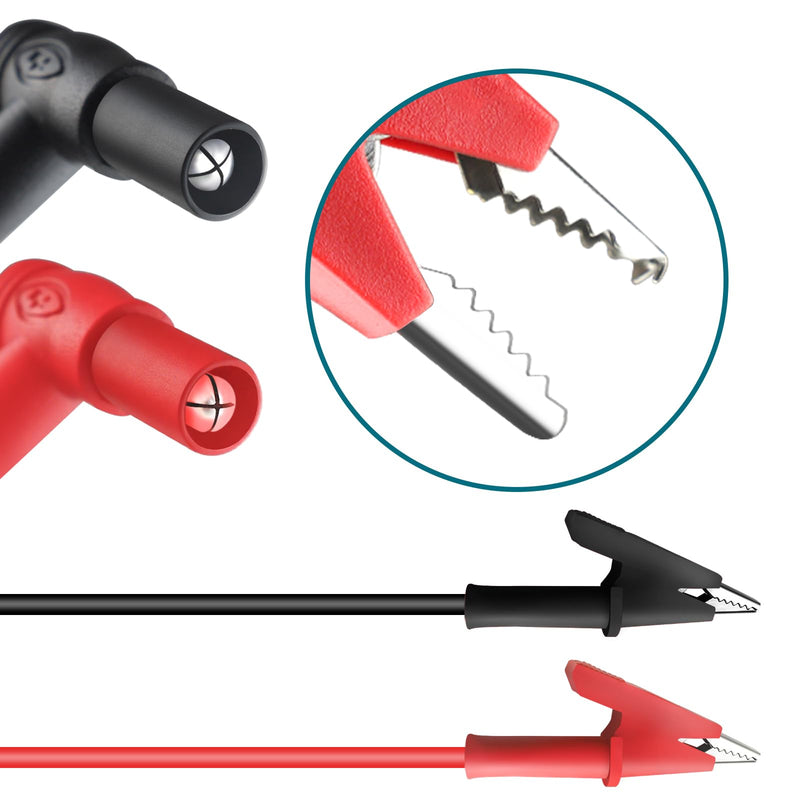 [Australia - AusPower] - 3.3FT/100.5cm Multimeter Alligator Clips Leads, 4mm Banana Plug to Alligator Clips for Electrical Testing, Test Leads 1000V 20A Banana Plug to Alligator Clip(3.3FT) 