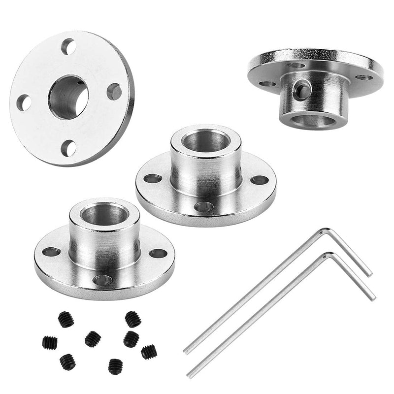 [Australia - AusPower] - 4 Pack 10mm Flange Coupling Connector, Rigid Guide Steel Model Coupler Accessory, Shaft Axis Fittings for DIY RC Model Motors-Silver. 