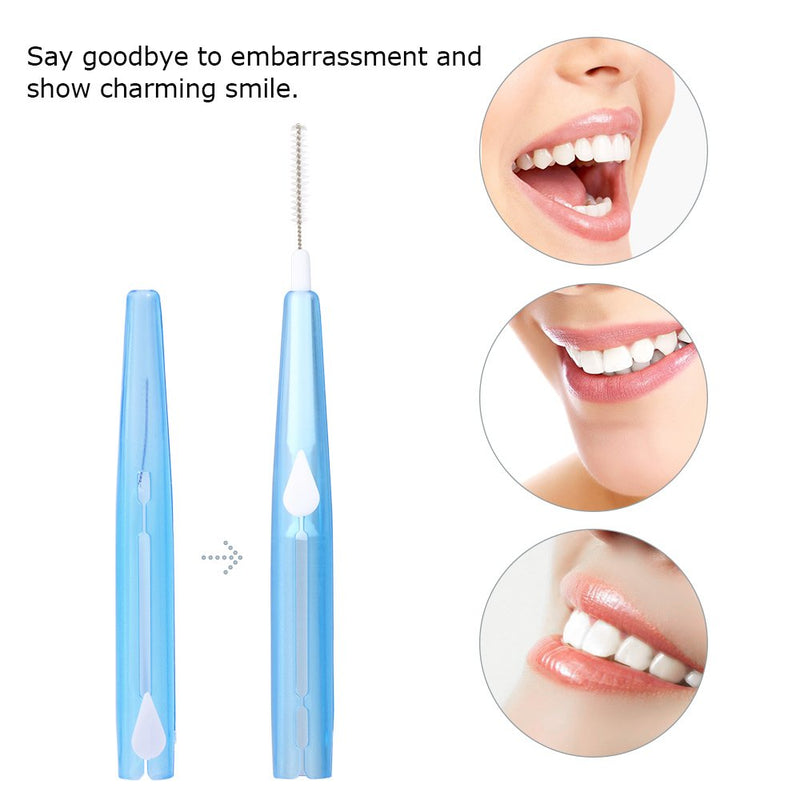 [Australia - AusPower] - Interdental Slim Brush Anself 60Pcs Dental Floss Picks Refill Inter-Dental Brush Teeth Stick Toothpick Flosser for Oral Deep Clean Health Care 