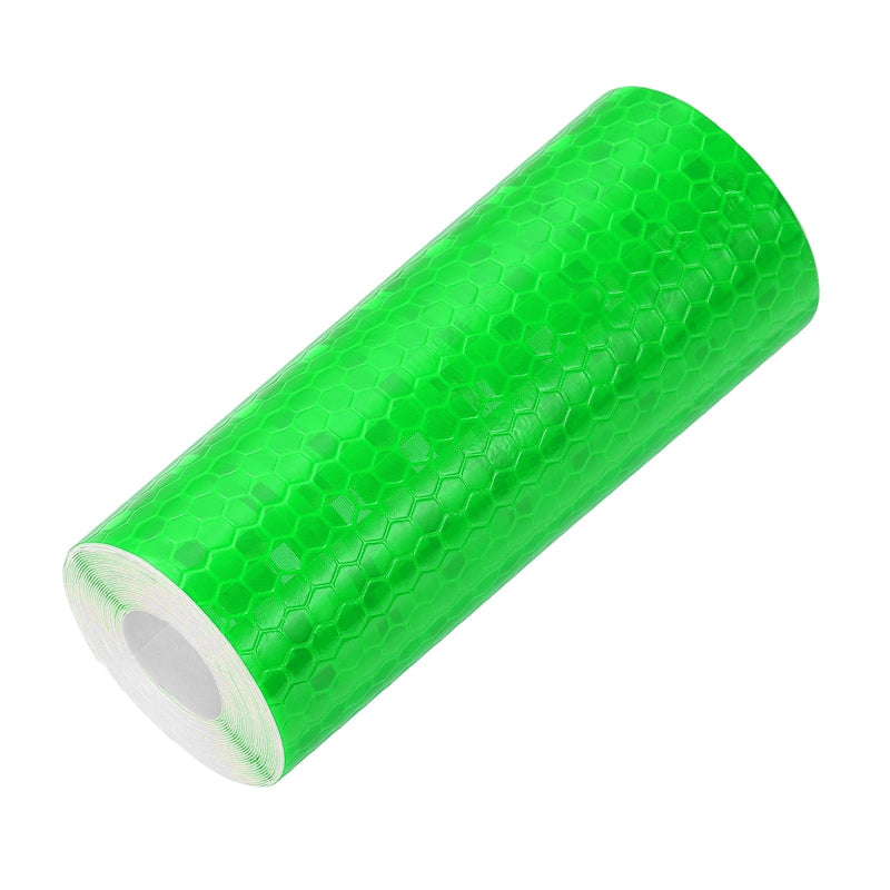 Reflective Tape PVC Strong Adhesive Safety Warning Reflector Tape, 10 Feet x 4 Inch Outdoor Waterproof Conspicuity Fit for Trailers Trucks Vehicles Bikes (Green) Green