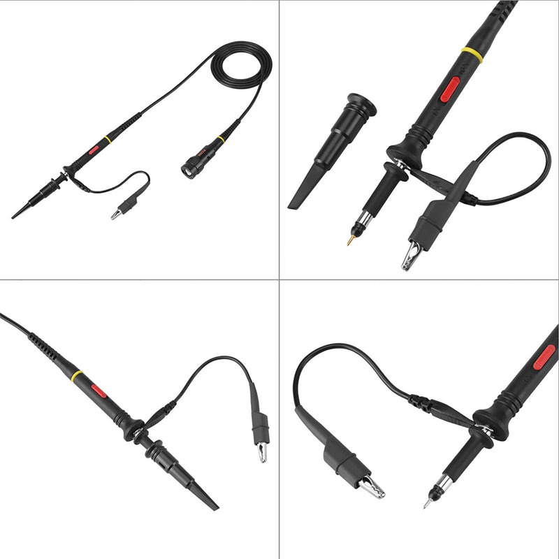 [Australia - AusPower] - P2200 Oscilloscope Probe 200MHz High Frequency, BNC Connector with X1/X10 Attenuation Switch, Professional Grade Test Clip for Oscilloscopes 