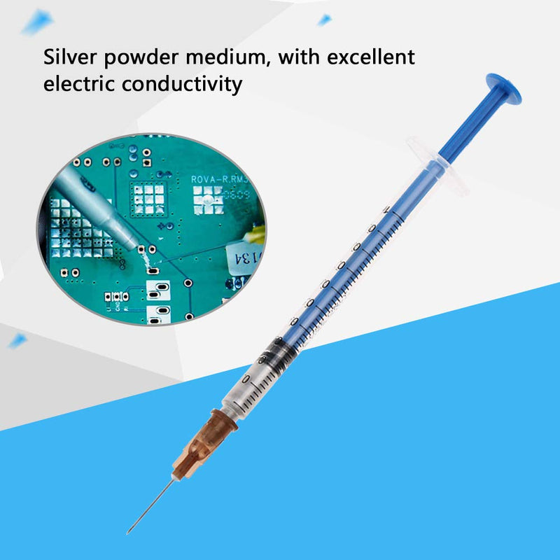 [Australia - AusPower] - Silver Conductive Paste, Silver Conductive Paint Wire Glue Paste Silver Paint Pen for Electronics Repair Applications(0.2ml) 0.2ML 