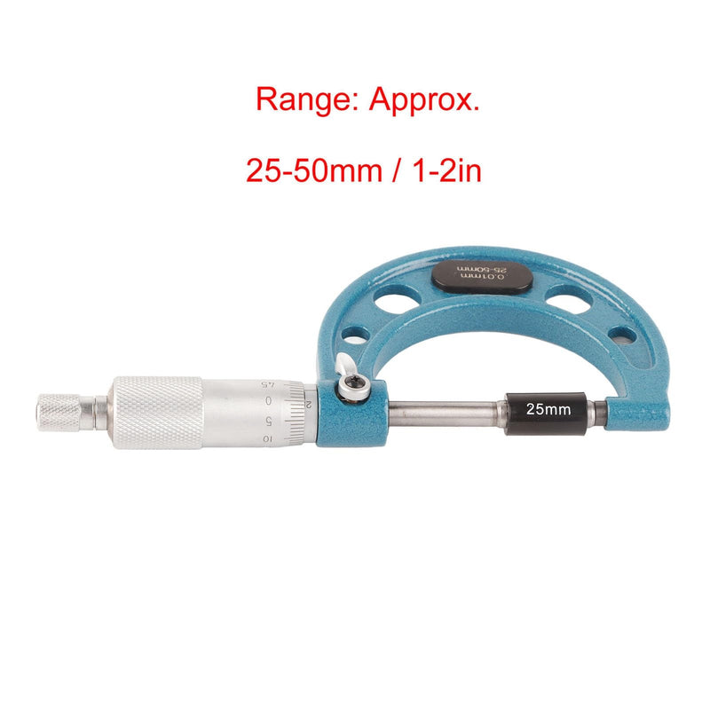 [Australia - AusPower] - Micrometer Gauge, External Micrometer 0.01 mm with Wrench. Thickness Micrometer Stainless Steel, External Micrometer (25-50mm) 25-50mm 