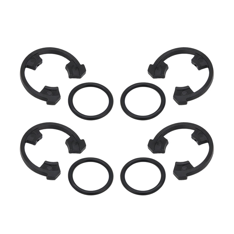 [Australia - AusPower] - (4+4PCS) 3/4" Water Softener Clip and O-Ring Kit Compatible with GE Kenmore Eco Pure Eco Water Softener, Replace Parts for 7116713 and 7170288 