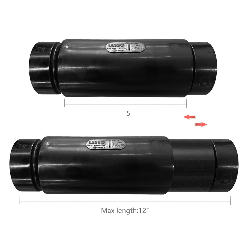 [Australia - AusPower] - Lesso ABS Expansion Joint, 1.5 X 1.5 in, Abs Plastic Pipe fittings 1-1/2 Inch EX joint-A 