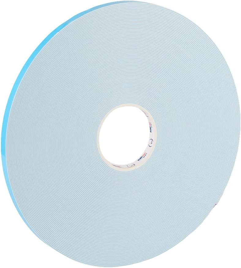 [Australia - AusPower] - Double Sided Foam Tape PE, Glazing Tape - Size 3/8 x 1/16 x 164 feet (50 m) - 1 Unit, White 