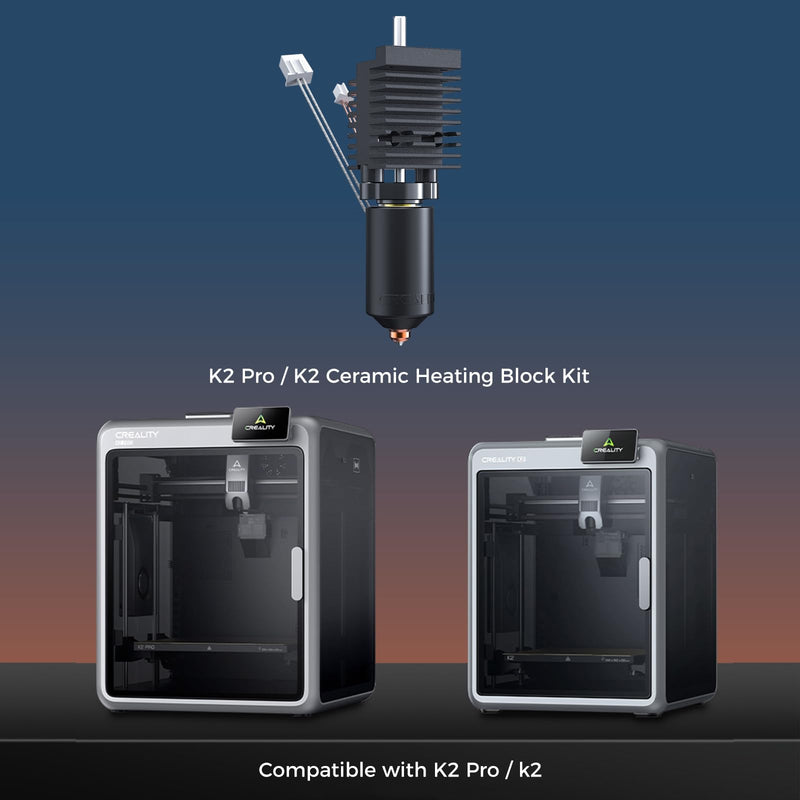 Creality Official K2/K2 Pro Ceramic Heating Block Hotend Kit, Unicorn Quick Swap Nozzle Kit, 300°C High Temperature Resistant, All-Metal Integrated Design Kit for Creality K2 and K2 Pro 3D Printers