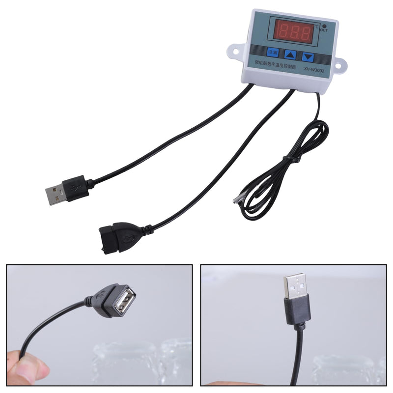 [Australia - AusPower] - USB 5 V Temperature Control Cable Digital Temperature Thermostat for Cooling Fans and Blowers with Adjustable Ranges -50~110°C 
