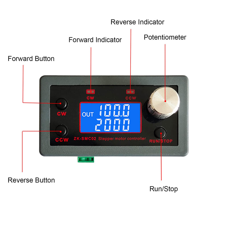 [Australia - AusPower] - Stepper Motor Driver Controller, Forward and Reverse Control Pulse Speed PLC Serial Communication, DC 5~30V/4A Universal for NEMA 17/23 Motor 