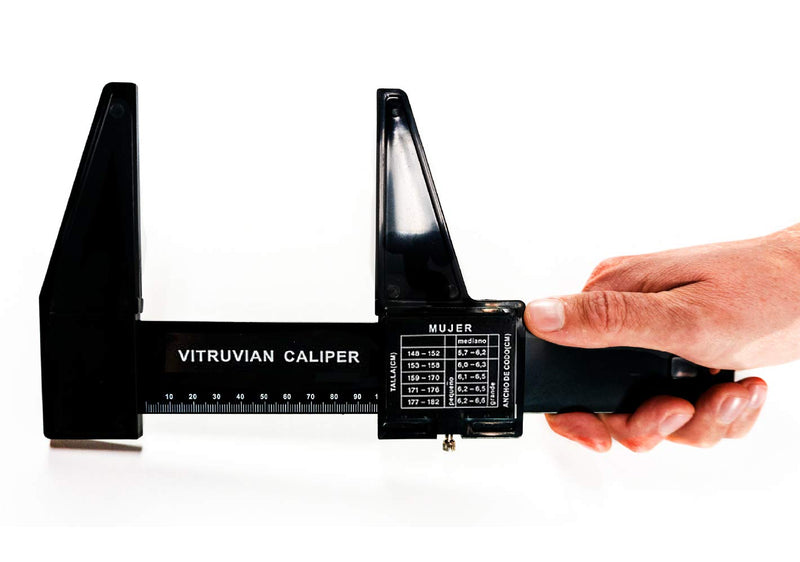 [Australia - AusPower] - Small Bone Anthropometer, Plastic Sliding Caliper, with 140mm Range - Measure Diameter Width of Elbow, Knee, Foot, Wrist, Biestiolide, Bimaleolar, Forearm, Humerus, Femur Black 