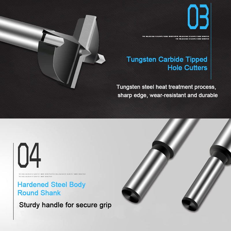 [Australia - AusPower] - Tungsten Steel Forstner Drill Bit, 60 mm, ASNOMY Forstner Drill Bit, Wood Drill, Spade Bit for Wood and Hardwood 60mm 