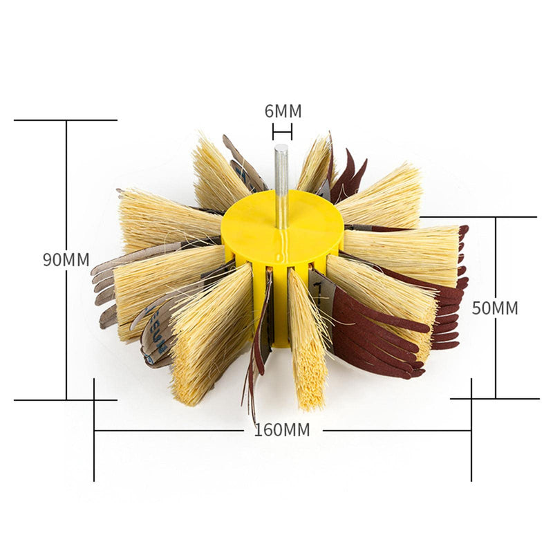 [Australia - AusPower] - Milageto Grinding Buffing Wheel Sanding Mop Grinding Wheel for Furniture Polishing Grinding 