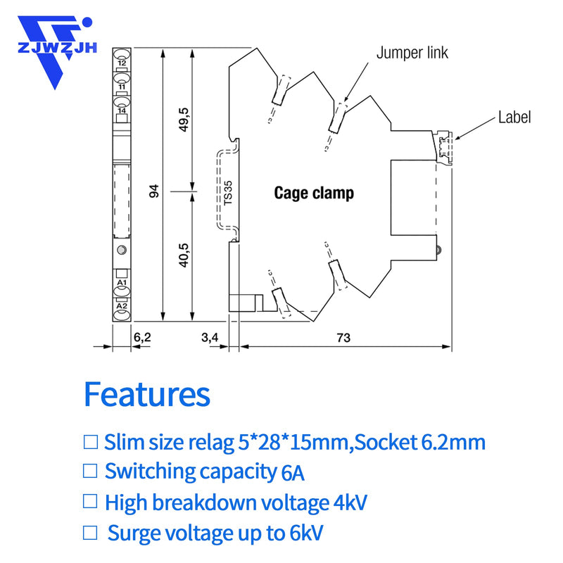 [Australia - AusPower] - (3Pcs) Miniature Relays for PLC Controller 24V DC and 24V AC Both;6 Amp with LED Flasher Relay;Socket 41F-1Z-C4;Relay 24V Din Rail; Spring Terminals Socket 3PCS 24VDC/AC Spring Terminals Socket 