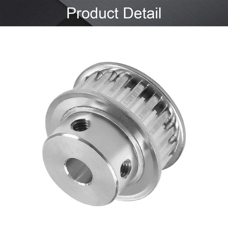 [Australia - AusPower] - Fielect Aluminium Alloy XL 20 Teeth 8mm Inner Bore Diameter Timing Belt Pulley Flange Synchronous Wheel Silver Tone for 3D Printer CNC 1Pcs XL20 8mm Inner hole 
