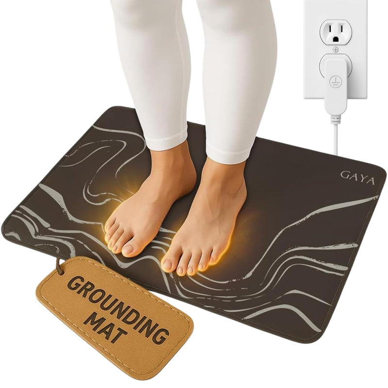 [Australia - AusPower] - GAYA Grounding Mat (24”x16”) with Conductivity Tester – Sleep Aid, Stress Relief & Muscle Relaxation Earthing Mat + Easy-to-Use Tester Pen with Battery – Natural Wellness Bundle 