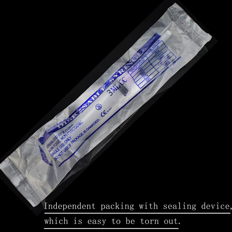 [Australia - AusPower] - 100 Pack - 3ml with 18Ga Industrial and Scientific Lab Consumables for Refilling, Measuring Liquids, Experiments Research 100 3ml-18ga 