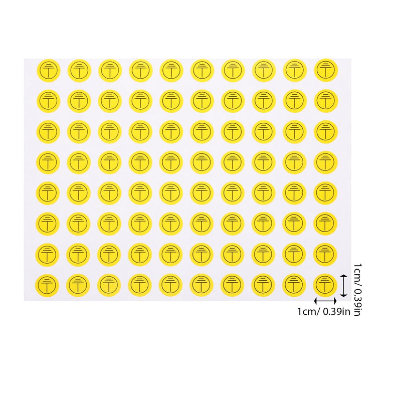 iplusmile 800Pcs Grounding Symbol Stickers 0.39X0.39 Inch Electrical Panel Labels Protective Ground Warning Stickers Durable Adhesive for Industrial Safety