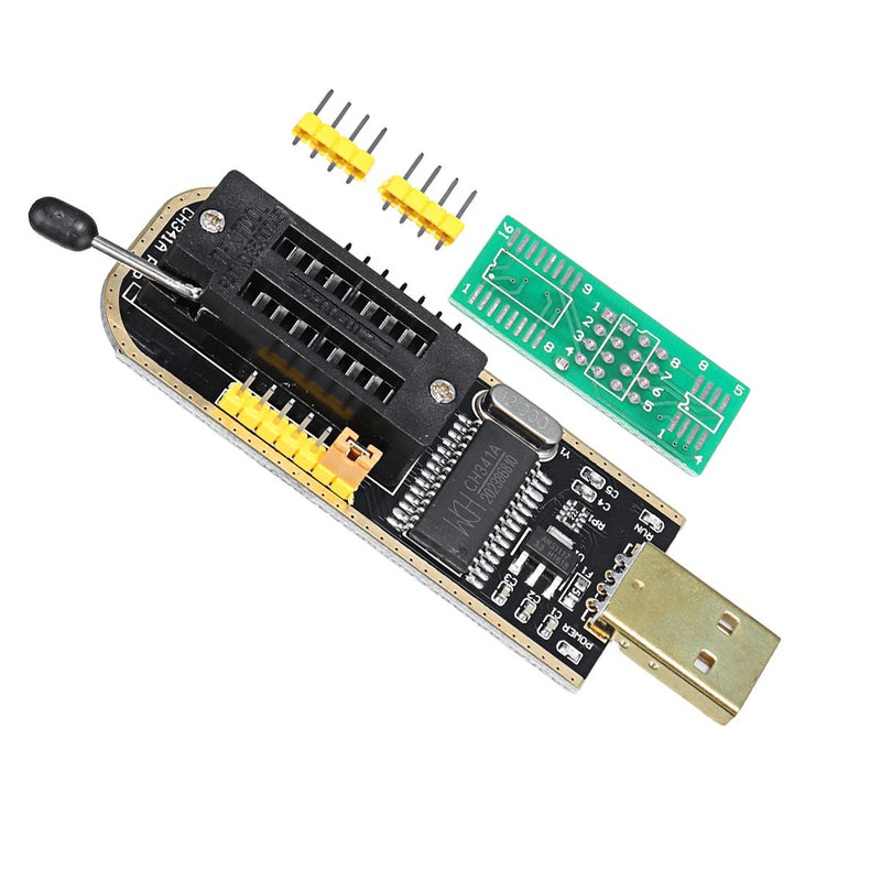 [Australia - AusPower] - AiTrip EEPROM BIOS USB Programmer CH341A + SOIC8 Clip + 1.8V Adapter + SOIC8 Adapter for 24 25 Series Flash 