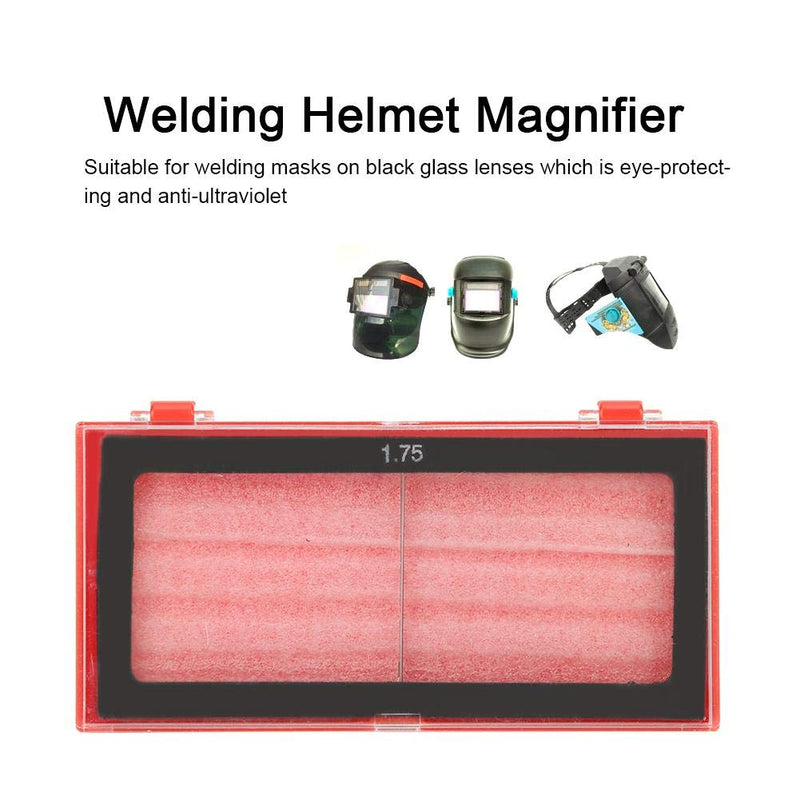 Fafeicy 1.75 Diopter Welding Glass Magnifying Glass Lens for Welding Helmet 5cm x 4cm 3mm Thickness with Eye Protection