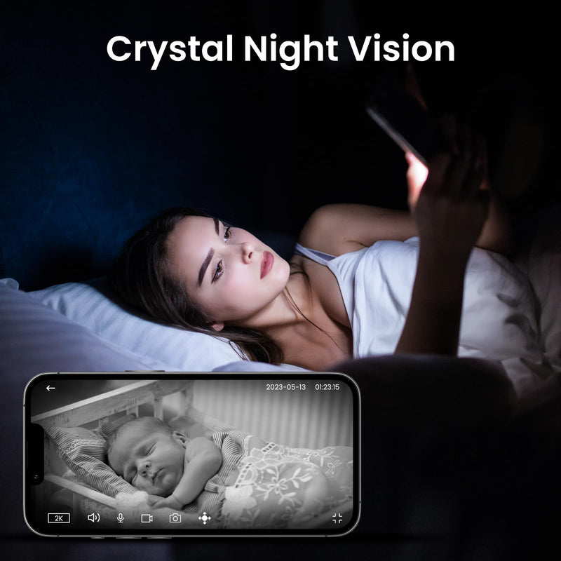 [Australia - AusPower] - Security Camera Indoor-2K 360° WiFi Cameras for Home Security，Pet/Dog/Baby Camera with Phone app, 2-Way Audio, Night Vision, 24/7 SD Card Storage, Works with Alexa & Google Home (2.4Ghz)-D1 2K 1pack 