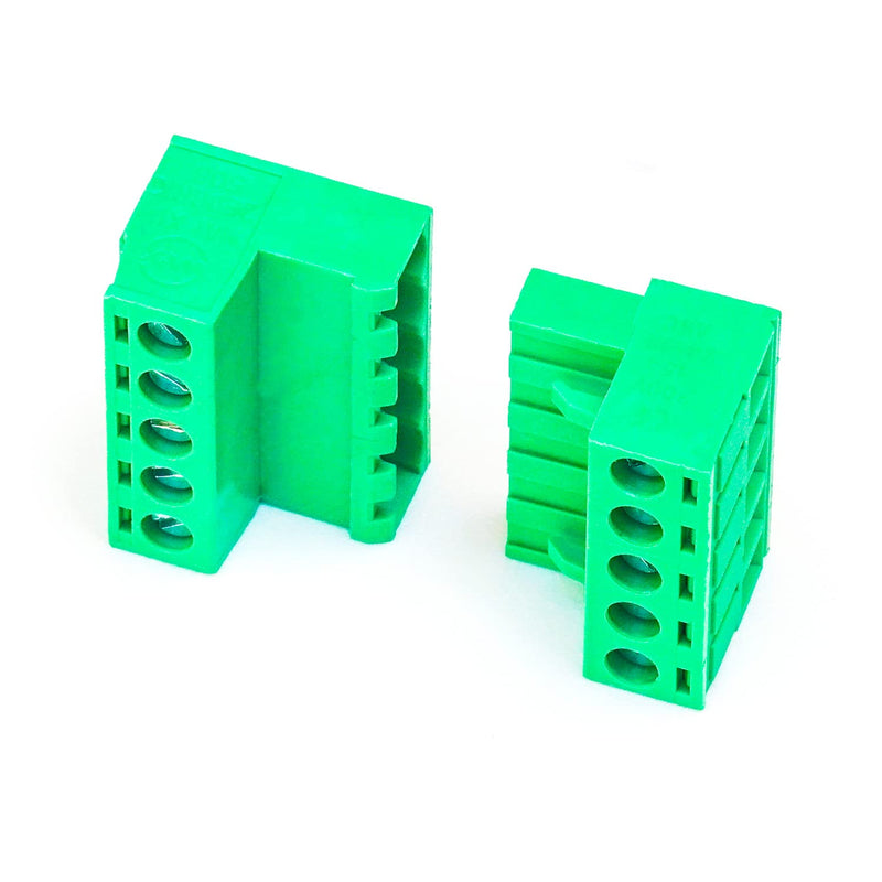 [Australia - AusPower] - 2 Set 5.08mm 5 Pin Male & Female Phoenix Type Connector No Soldering Green PCB Screw Terminal Block 5 Pole 2 Set 