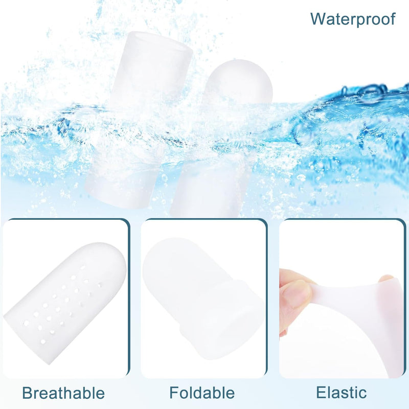 [Australia - AusPower] - Silicone Finger Cots: Soft Thumb Protector 30 PCS Fingertip Covers for Cracked Finger, Arthritis, Eczema, Nail Tips Guards (30) 