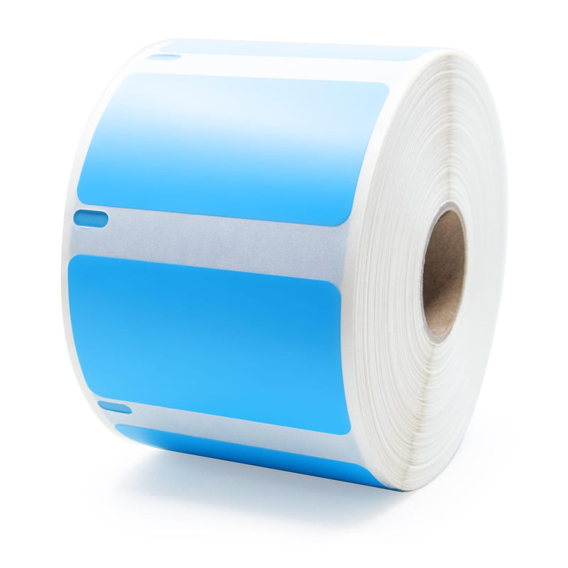 LabelValue LV-30334B 2-1/4" x 1-1/4" Blue Multipurpose Direct Thermal Labels Compatible with Dymo 450 Series and Earlier LabelWriter Printers - 1000 Labels Per Roll - 1 Roll