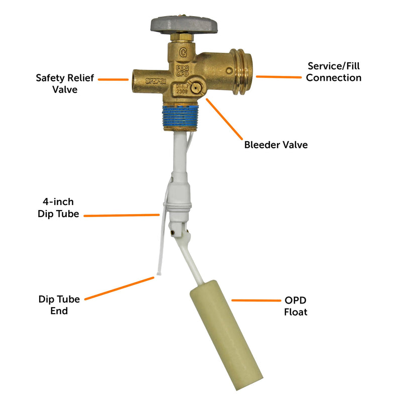 [Australia - AusPower] - Flame King VOPD30 30-Pound Propane Tank Cylinder OPD (Overfill Protection Device) Valve 