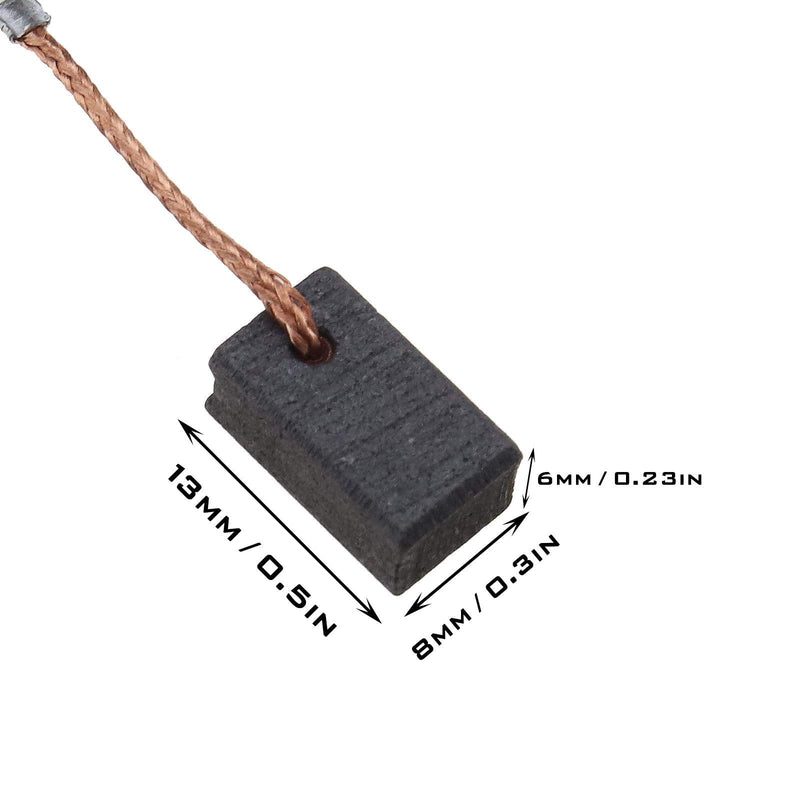 [Australia - AusPower] - OTOTEC 2 Paar Kohlebürsten 6x8x13mm für Rotationspolierer kompatibel mit RUPES LH 18 EN LH 18 ENS SL 42 A SL 42 AE 