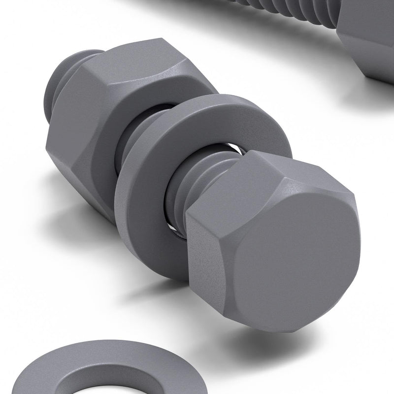 [Australia - AusPower] - 50 x Hexagon Head Screws Grey PVC Plastic nuts and bolts, Hex Head, oxidation resistant, weather resistant, UPVC, Plastic nuts and bolts, M6 x 20mm, (15/64 x 25/32 in) 