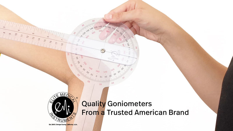 [Australia - AusPower] - EMI Goniometer Set – 12", 8", 8" Spinal | 3-Piece Medical Goniometer Kit for Physical Therapy, Rehabilitation & Joint Measurement | EGM-428 