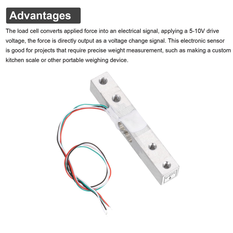 [Australia - AusPower] - QUARKZMAN Digital Load Cell 20 kg + HX711 Module Weighing Sensor 24 Bit Precision A/D Dual Channel for DIY Portable Electronic Kitchen Scale Kit Pack of 4 