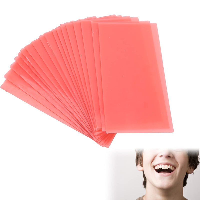 18 pcs Dental Base Wax for Teeth Repair, Modelling Wax Dental, Red Dental Wax Dental Wax Dental Aid Material, Dental Wax Sheet Supply for Clinical Trial Teeth