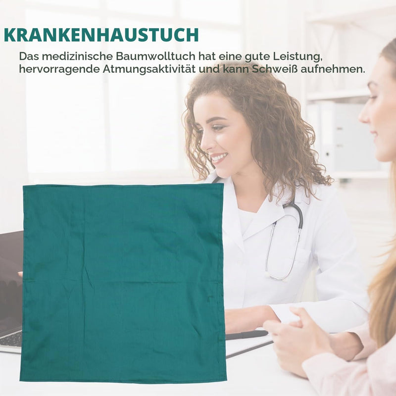 iplusmile Cotton Surgical Cloth (60 x 60 cm), Medical Cover Cloth, Green, Without Hole, Washable Cotton Cloth for Instruments, Surgery, Veterinarian and Home Care (Pack of 1)