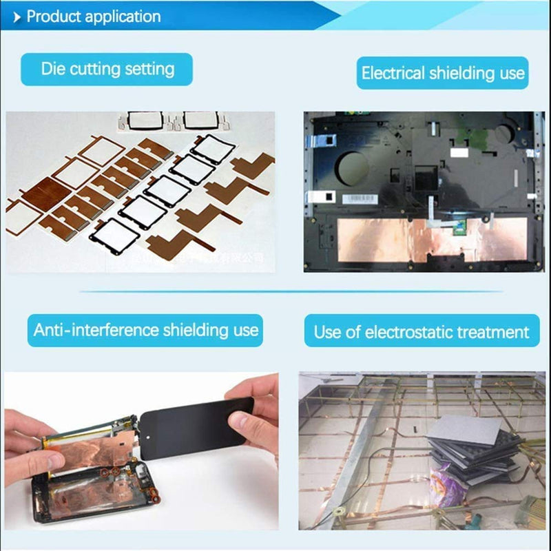 [Australia - AusPower] - Copper Foil Tape (4 inch X 33 FT) with Double-Sided Conductive Adhesive for Guitar & EMI Shielding,Stained Glass Making,Electrical Repairs,Paper Circuits,Soldering,Grounding,DIY Copper Tape 4 inch X 33 FT 