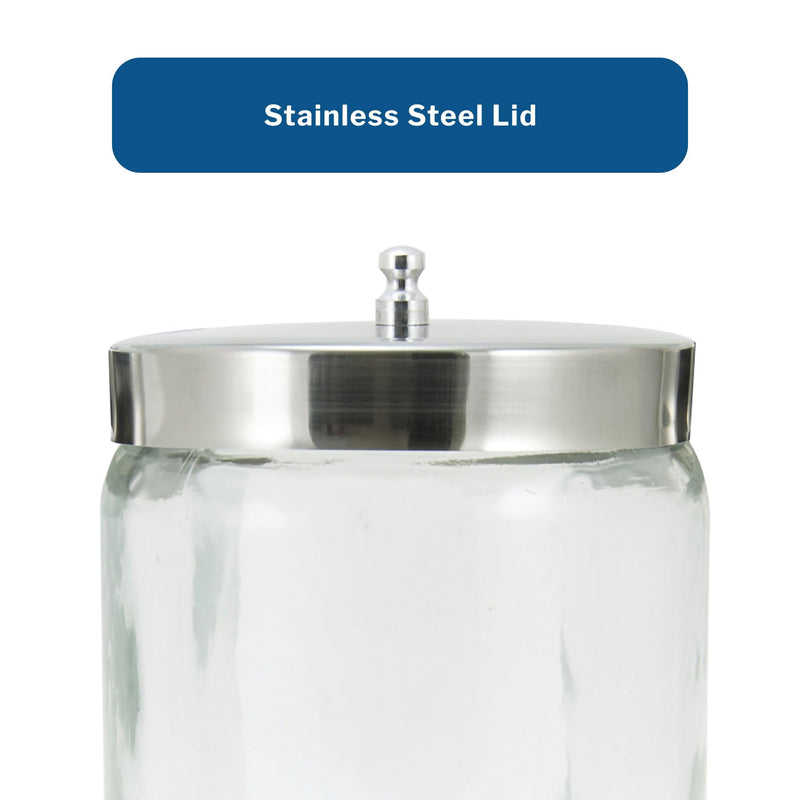 [Australia - AusPower] - McKesson Sundry Glass Jar, Stainless Steel Lid, Unlabeled, 4 1/4 in x 7 in, 1 Count 