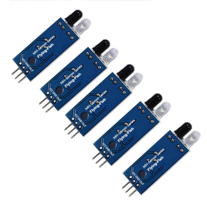 [Australia - AusPower] - Kiro&Seeu 5pcs IR Infrared Obstacle Avoidance Sensor IR Transmitting and Receiving Tube Photoelectric Switch 3-pin Compatible with Ar-duino Smart Car Robot 