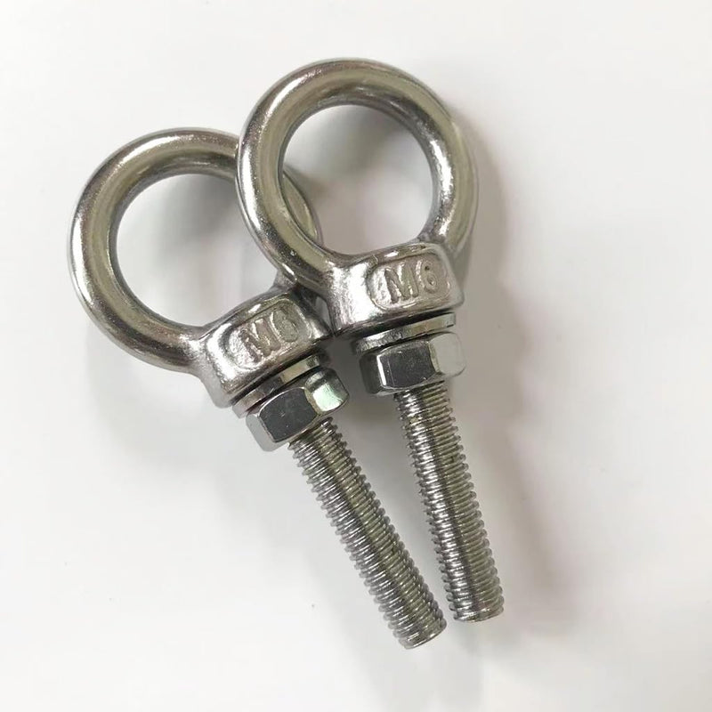 [Australia - AusPower] - Shoulder Eye Bolt, M6 Stainless Steel Eye Bolts1.2" Heavy Duty EyeBolts Screws, 5 PCS M6 (Thread Length 30mm), Accessories Include Nuts and Washers Set 