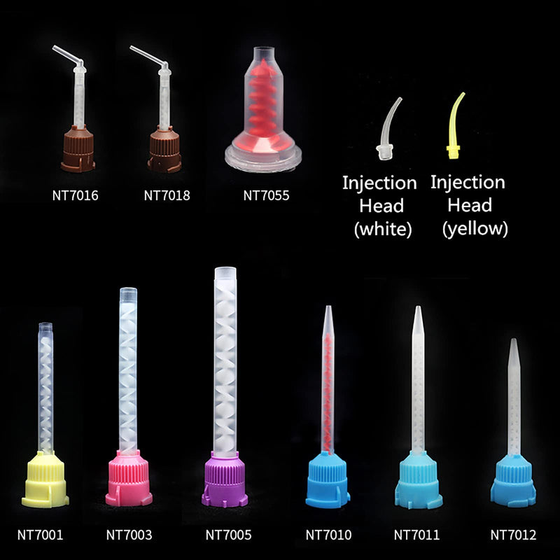 Dental Impression Mixing Tips, YOUYA DENTAL 50 Pieces Dental Intra Oral Tips for Dentistry Materials Mixing Tube Disposable Silicone Rubber Head Laboratory Products